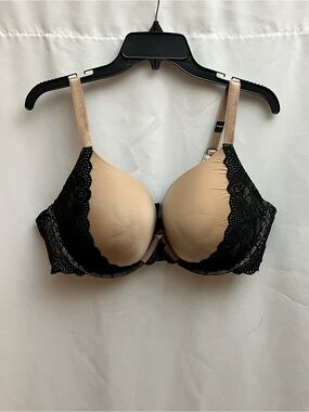 Torrid Push-Up Plunge Bra 48D Beige Black Lace NWT Plus Size